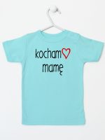 kocham mamę z sercem koszulka z krótkim rękawem kolor miętowy 099