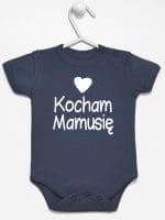 kocham mamusię z sercem body z krótkim rękawem kolor granatowy 032
