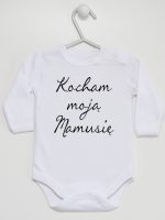 kocham moją mamusię body z długim rękawem kolor biały 144 kocham moją mamusię body z długim rękawem kolor biały 144
