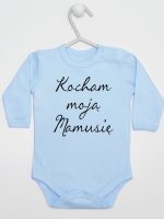 kocham moją mamusię body z długim rękawem kolor błękitny 144 kocham moją mamusię body z długim rękawem kolor błękitny 144