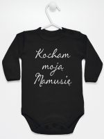 kocham moją mamusię body z długim rękawem kolor czarny 144 kocham moją mamusię body z długim rękawem kolor czarny 144