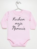 kocham moją mamusię body z długim rękawem kolor różowy 144 kocham moją mamusię body z długim rękawem kolor różowy 144