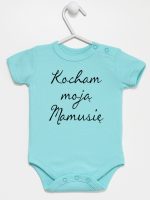 kocham moją mamusię body z krótkim rękawem kolor miętowy 144 kocham moją mamusię body z krótkim rękawem kolor miętowy 144