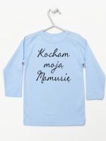 kocham moją mamusię koszulka z długim rękawem kolor błękitny 144