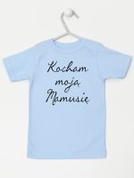 kocham moją mamusię koszulka z krótkim rękawem kolor błękitny 144