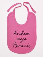 kocham moją mamusię śliniak niemowlęcy kolor ciemny różowy 144 kocham moją mamusię śliniak niemowlęcy kolor ciemny różowy 144