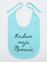 kocham moją mamusię śliniak niemowlęcy kolor miętowy 144 kocham moją mamusię śliniak niemowlęcy kolor miętowy 144