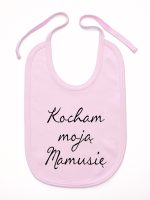 kocham moją mamusię śliniak niemowlęcy kolor różowy 144 kocham moją mamusię śliniak niemowlęcy kolor różowy 144