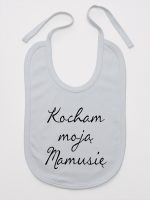 kocham moją mamusię śliniak niemowlęcy kolor szary 144 kocham moją mamusię śliniak niemowlęcy kolor szary 144