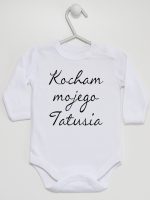 kocham moją tatusia body z długim rękawem kolor biały 145 kocham moją tatusia body z długim rękawem kolor biały 145