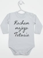 kocham moją tatusia body z długim rękawem kolor szary 145 kocham moją tatusia body z długim rękawem kolor szary 145