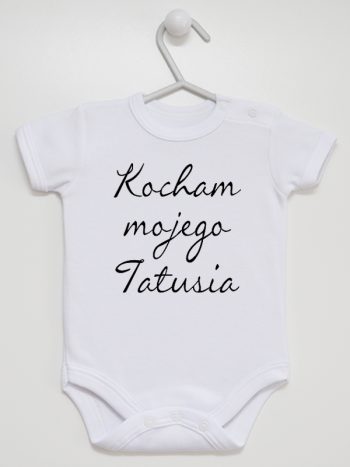 kocham moją tatusia body z krótkim rękawem kolor biały 145