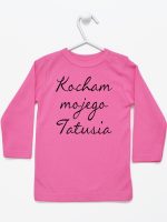 kocham moją tatusia koszulka z długim rękawem kolor ciemny różowy 145