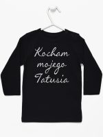 kocham moją tatusia koszulka z długim rękawem kolor czarny 145