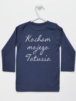 kocham moją tatusia koszulka z długim rękawem kolor granatowy 145