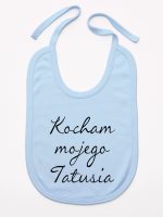 kocham moją tatusia śliniak niemowlęcy kolor błękitny 145