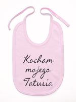 kocham moją tatusia śliniak niemowlęcy kolor różowy 145