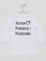 kocham prababcię i pradziadka koszulka z długim rękawem kolor biały 131