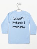 kocham prababcię i pradziadka koszulka z długim rękawem kolor błękitny 131