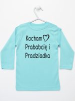 kocham prababcię i pradziadka koszulka z długim rękawem kolor miętowy 131