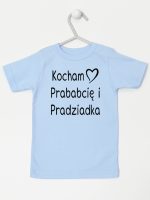kocham prababcię i pradziadka koszulka z krótkim rękawem kolor błękitny 131