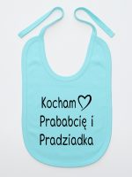 kocham prababcię i pradziadka śliniak niemowlęcy kolor miętowy 131