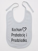kocham prababcię i pradziadka śliniak niemowlęcy kolor szary 131