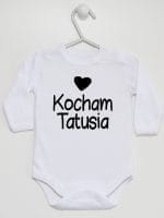 kocham tatusia z sercem body z długim rękawem kolor biały 033 kocham tatusia z sercem body z długim rękawem kolor biały 033
