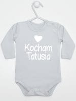 kocham tatusia z sercem body z długim rękawem kolor szary 033 kocham tatusia z sercem body z długim rękawem kolor szary 033