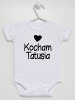 kocham tatusia z sercem body z krótkim rękawem kolor biały 033 kocham tatusia z sercem body z krótkim rękawem kolor biały 033