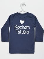 kocham tatusia z sercem koszulka z długim rękawem kolor granatowy 033