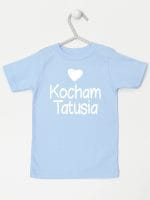 kocham tatusia z sercem koszulka z krótkim rękawem kolor błękitny 033