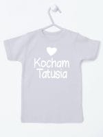 kocham tatusia z sercem koszulka z krótkim rękawem kolor szary 033