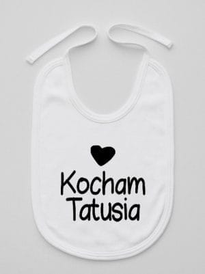 kocham tatusia z sercem śliniak niemowlęcy kolor biały 033