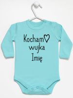 kocham wujka z imieniem body z długim rękawem kolor miętowy 102