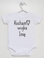 kocham wujka z imieniem body z krótkim rękawem kolor biały 102