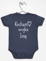 kocham wujka z imieniem body z krótkim rękawem kolor granatowy 102