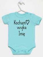 kocham wujka z imieniem body z krótkim rękawem kolor miętowy 102