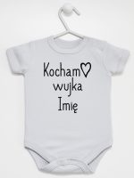 kocham wujka z imieniem body z krótkim rękawem kolor szary 102