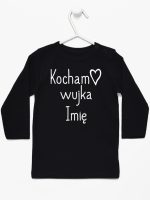 kocham wujka z imieniem koszulka z długim rękawem kolor czarny 102