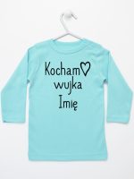 kocham wujka z imieniem koszulka z długim rękawem kolor miętowy 102