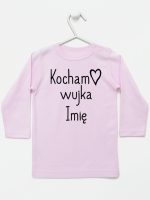 kocham wujka z imieniem koszulka z długim rękawem kolor różowy 102