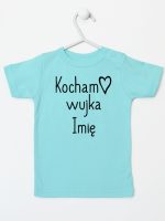 kocham wujka z imieniem koszulka z krótkim rękawem kolor miętowy 102