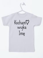 kocham wujka z imieniem koszulka z krótkim rękawem kolor szary 102