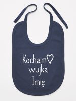 kocham wujka z imieniem śliniak niemowlęcy kolor granatowy 102