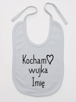 kocham wujka z imieniem śliniak niemowlęcy kolor szary 102