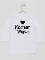 kocham wujka z sercem koszulka z długim rękawem kolor biały 036