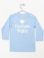 kocham wujka z sercem koszulka z długim rękawem kolor błękitny 036