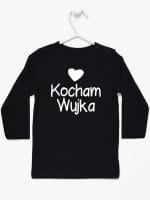 kocham wujka z sercem koszulka z długim rękawem kolor czarny 036