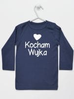 kocham wujka z sercem koszulka z długim rękawem kolor granatowy 036